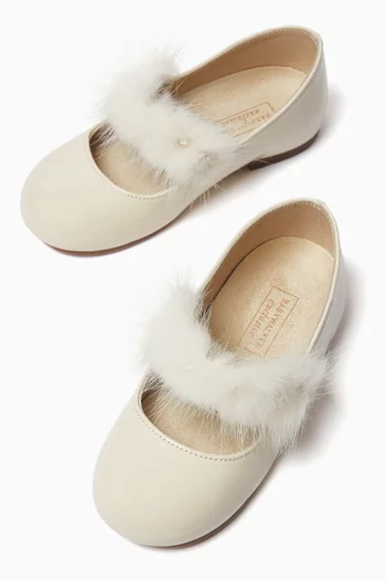 Faux-fur Ballerina Flats