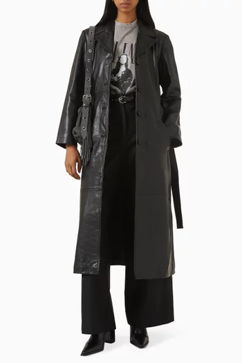 Gileather Belted Trench Coat