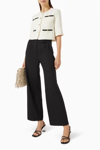 Crop Lurex Jacket in Tweed
