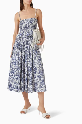 Lunna Floral-print Top in Cotton