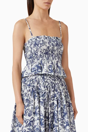 Lunna Floral-print Top in Cotton