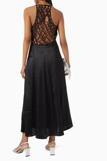 Cross-strap Maxi Dress in Viscose Blend