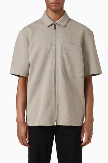 Double-knit Overshirt in Cotton Blend