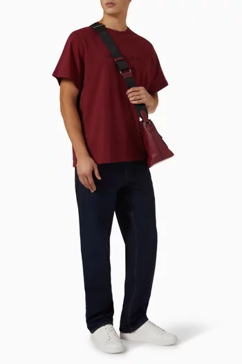 Logo Embossed T-shirt in Cotton