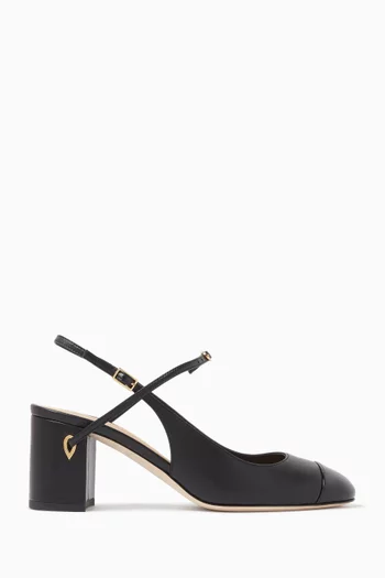 Mattia 65 Slingback Pumps in Leather