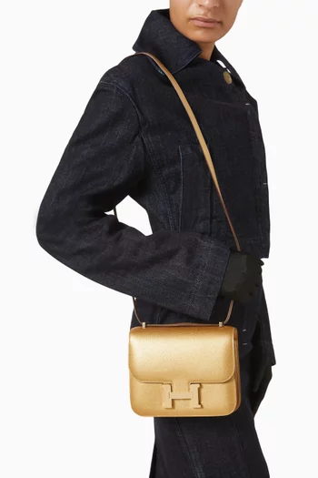 Unused Constance 18 in Chevre Leather & Gold Hardware