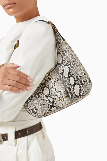 Small Nolita Hobo Bag in Snake-embossed Leather