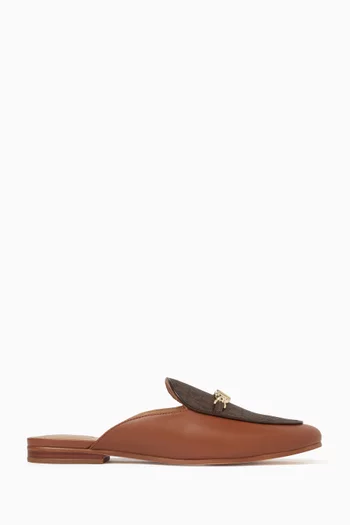 Tiffanie Flat Mules in Leather