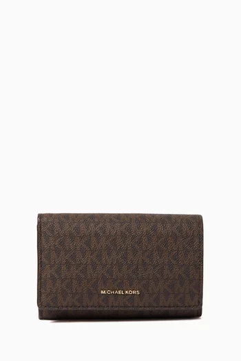 Jet Set Wallet in Logo Canvas