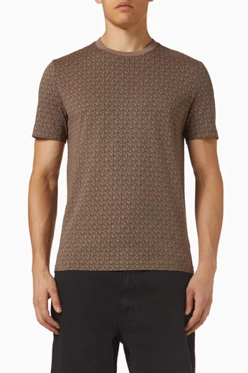 Signature Logo Print T-shirt in Cotton Jersey