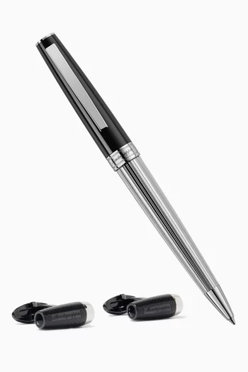 Armonia Duetto Ballpoint Pen & Cufflinks in Steel