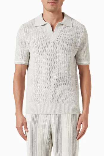 Aster Polo Shirt in Boucle Knit