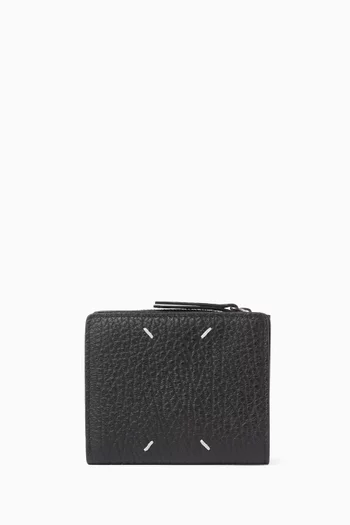 Four-stitch Wallet in Leather