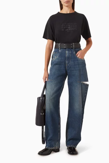 بنطال جينز بفتحات دينم