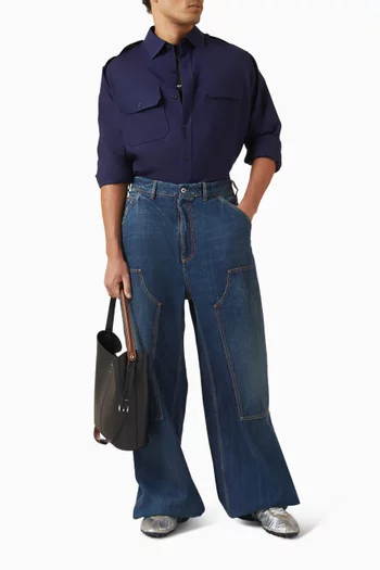 Wide-leg Jeans in Denim