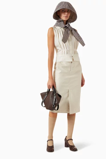 Deconstructed Sleeveless Blouse in Silk-blend