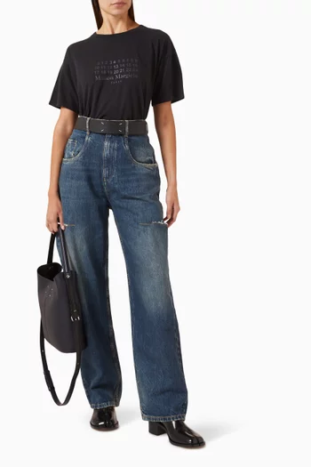 Printed Crewneck T-shirt in Cotton