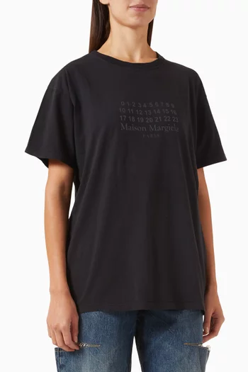 Printed Crewneck T-shirt in Cotton