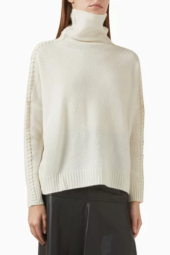 سترة تيا بياقة عالية كشمير