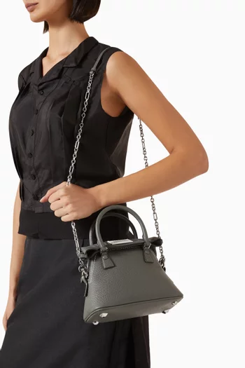 Mini 5AC Classique Tote Bag in Denim & Leather