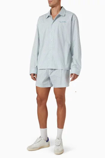 Wordmark Boxer Shorts in Cotton Poplin