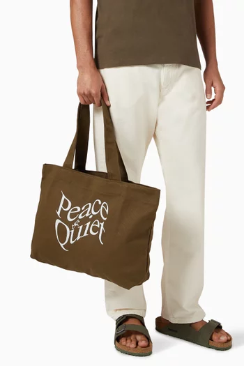 Warped Tote Bag in Cotton Canvas