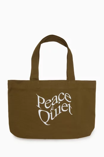 Warped Tote Bag in Cotton Canvas