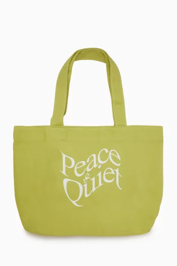 Warped Tote Bag in Cotton Canvas