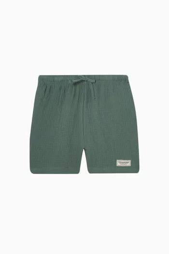 Relaxed Shorts in Organic Cotton Gauze