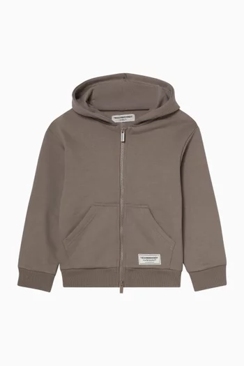 Zip-up Hoodie in Organic Cotton-blend