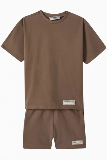 Relaxed Shorts in Organic Cotton-blend