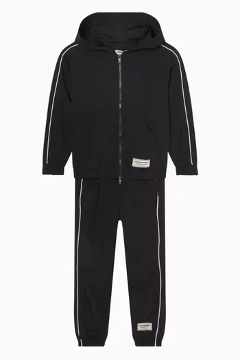 Oversized Striped Jacket in Recycled Nylon