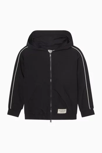 Oversized Striped Jacket in Recycled Nylon
