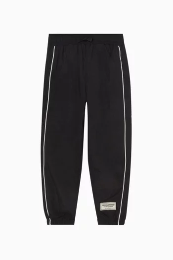 Regular Fit Striped Pants in Recycled Nylon
