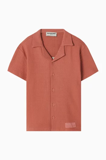 Short-sleeve Shirt in Seersucker Jersey