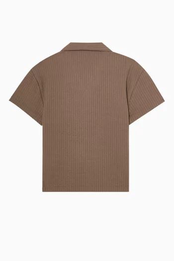 Short-sleeve Shirt in Seersucker Jersey