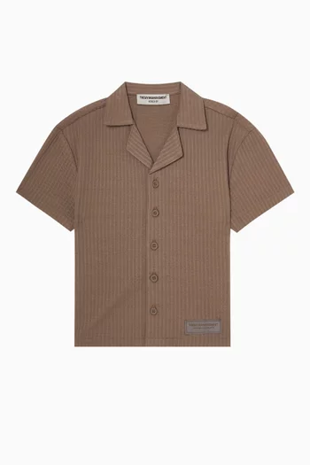 Short-sleeve Shirt in Seersucker Jersey