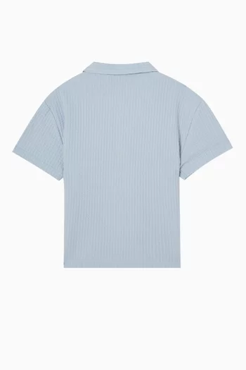 Short-sleeve Shirt in Seersucker Jersey
