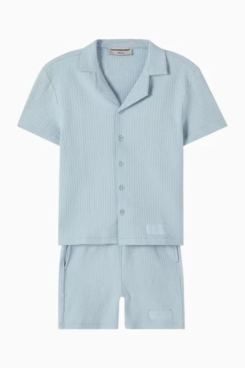 Short-sleeve Shirt in Seersucker Jersey