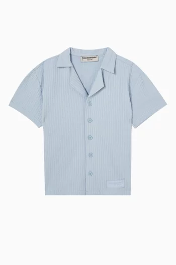 Short-sleeve Shirt in Seersucker Jersey