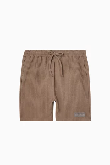 Relaxed Shorts in Seersucker Jersey