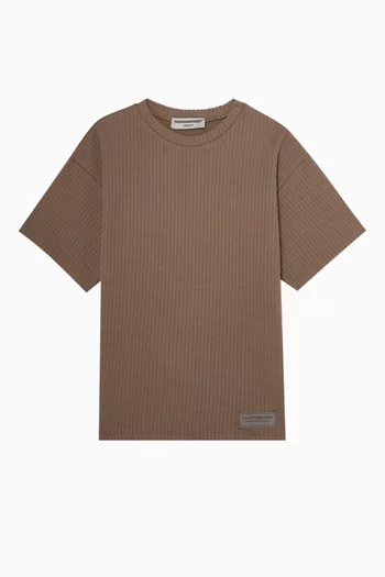 Oversized T-shirt in Seersucker Jersey