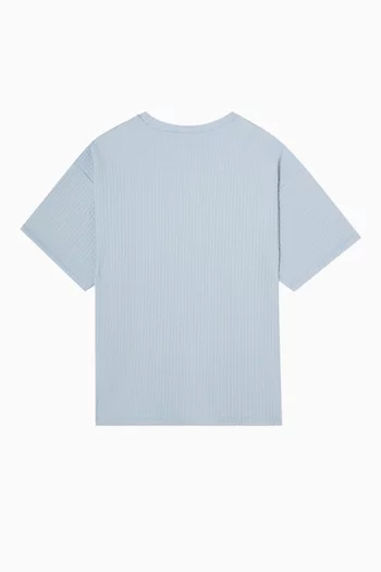 Oversized T-shirt in Seersucker Jersey