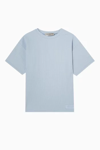 Oversized T-shirt in Seersucker Jersey