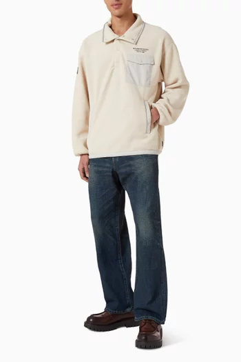 Stand-collar Sweatshirt in Fleece
