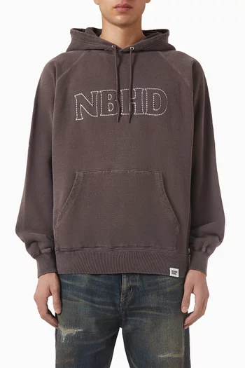 كنزة بغطاء رأس مصبوغة قطن