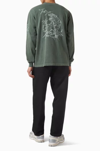 تي شيرت مزين بشعار الماركة قطن