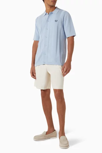 Button Through Shirt in Cotton-knit