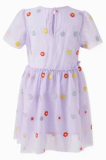 Floral-embroidered Dress