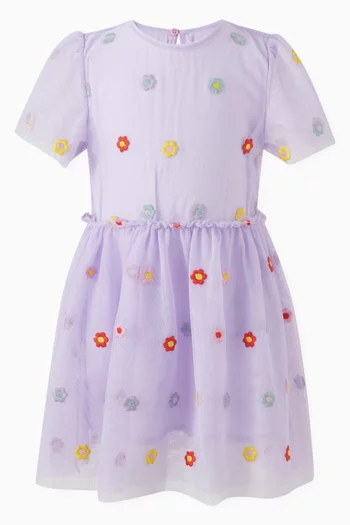Floral-embroidered Dress
